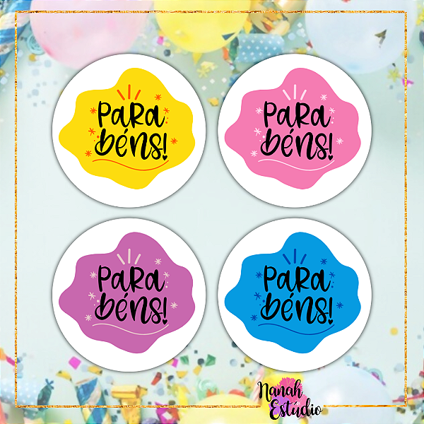 48 Adesivos Sortidos Aniversário nº 2