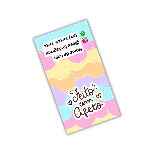 50 Adesivos Lacre 9x5cm - Feito Com Afeto