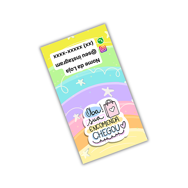 50 Adesivos Lacre 9x5cm - Oba Sua Encomenda Chegou