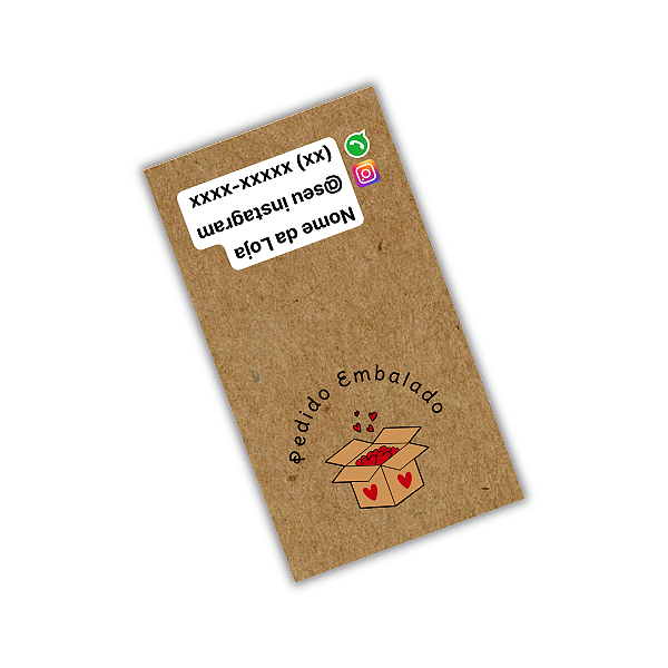 50 Adesivos Lacre 9x5cm - Pedido Embalado