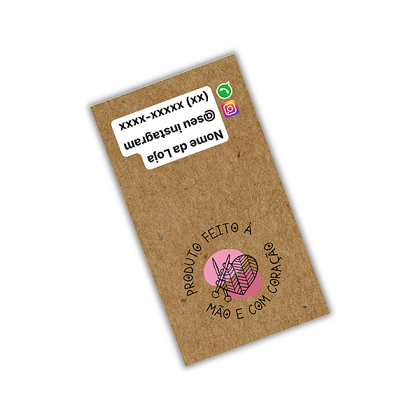 50 Adesivos Lacre 9x5cm - Produto Feito à Mão e Com Coração