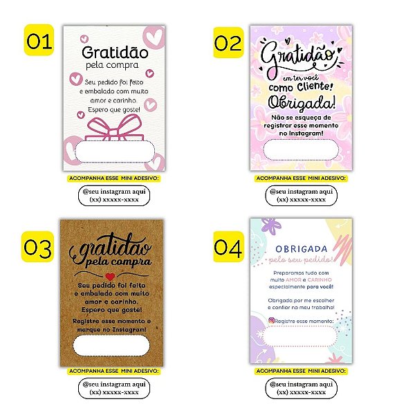 Kit Gratidão Mais Vendido – 120 Adesivos + 100 Tags + 100 Mini Panfletos