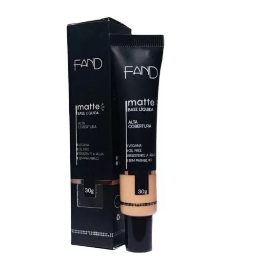 BASE LIQUIDA MATTE COR 5 - FAND COSMÉTICOS