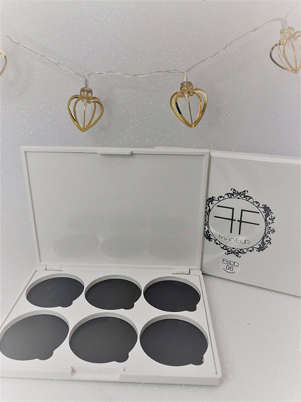 PALETA MAGNETICA 6 CAV P/ CORRETIVO/BLUSH/ILUMINADOR - FAND COSMÉTICOS