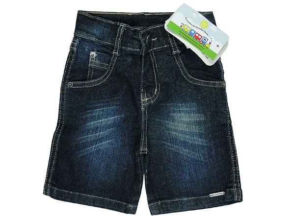 BERMUDA MENINO JEANS COM BOLSO PREMIUM - TAMANHO 2
