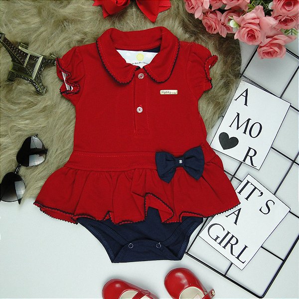 BODY VESTIDO FEM. CAROL  2250 TAMANHO 2-4 MESES