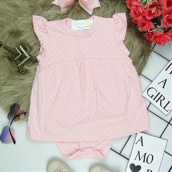 BODY VESTIDO  POÁ - TAMANHOS 0-12 MESES