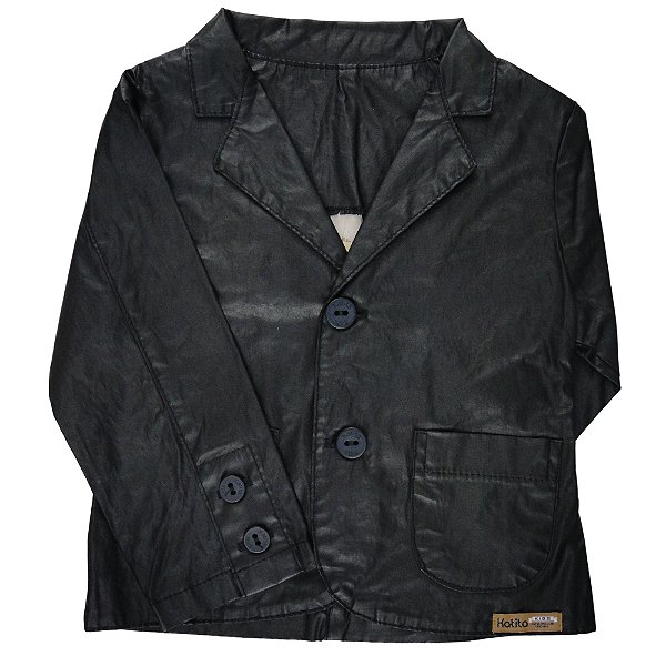 BLAZER MASC. EMBORRACHADO PRETO TAM 1 AO 8