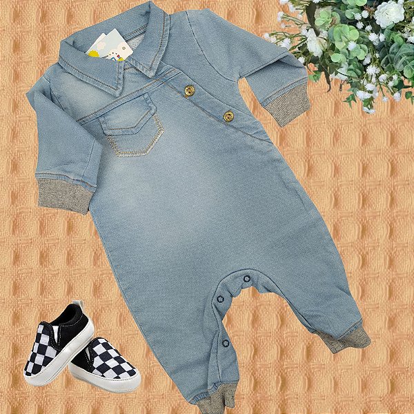 MACACÃO JEANS STORE 2225 TAMANHOS P ao GG