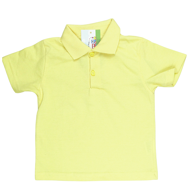 CAMISETA POLO  AMARELA TAMANHO 1 AO 8