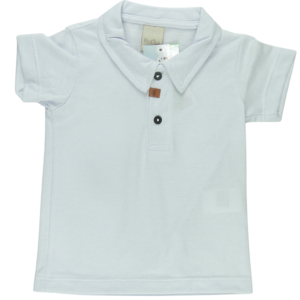 CAMISETA POLO MASC. BRANCA TAM 1 AO 8
