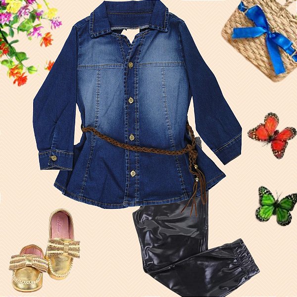 CHEMISE JEANS FEM. TAMANHOS 1 AO 8