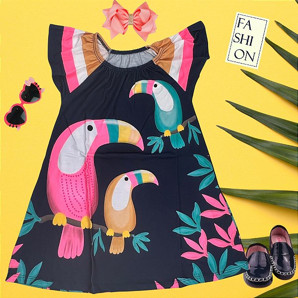 VESTIDO NANAI TUCANO NEON  TAMANHO 1 AO 8