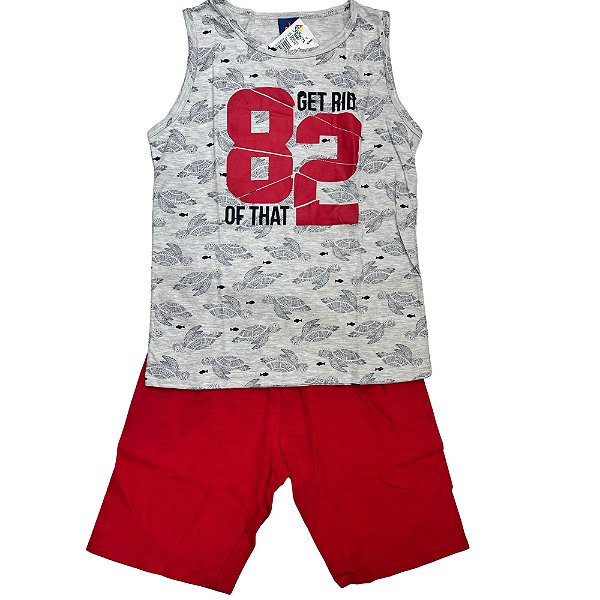 CONJ MASC REGATA PIPA BY KYLY GET RID 82 VERMELHO