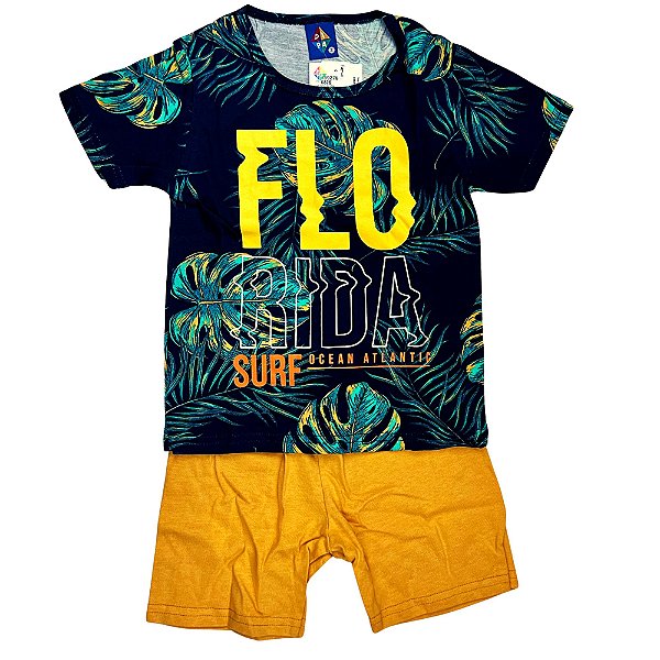CONJ MASC CAMISETA PIPA BY KYLY FLORIDA SURF