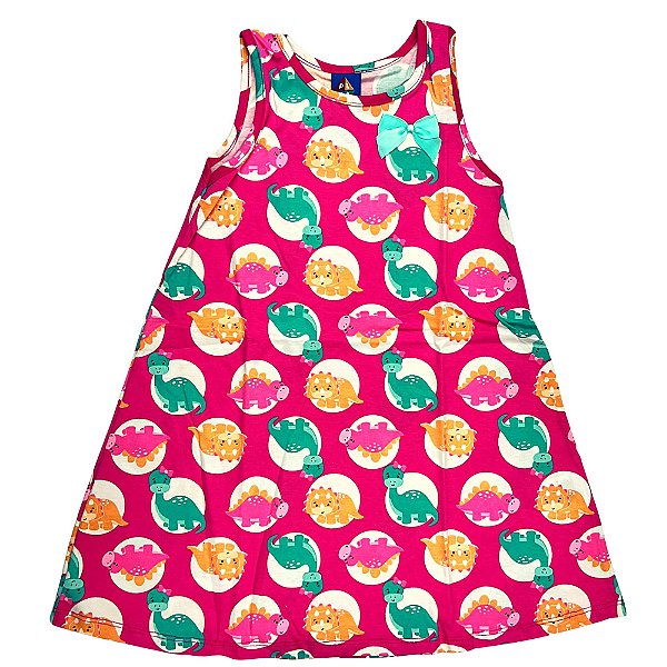 VESTIDO PIPA BY KYLY ROSA DINOS BABIES COM LAÇO VERDE