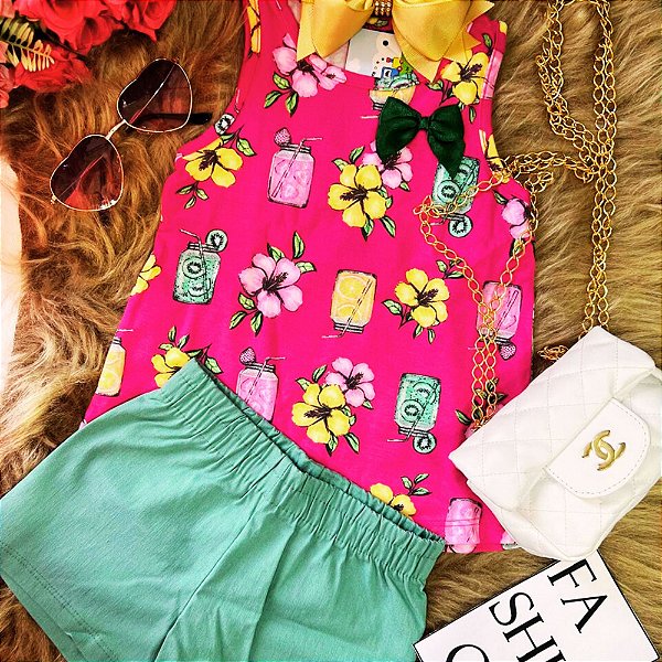 CONJ FEM PIPA BY KYLY FLOWERS ROSA