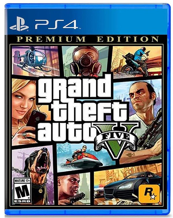 Gta 5 Grand Theft Auto Ps4 Premium Edition Mídia Física Mapa em Promoção na  Americanas