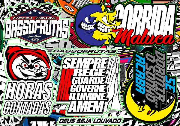 Cartela de Adesivo Modelo 4