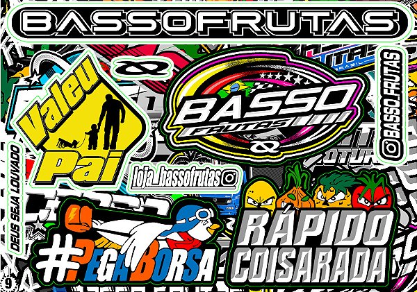 Cartela de Adesivo Modelo 9