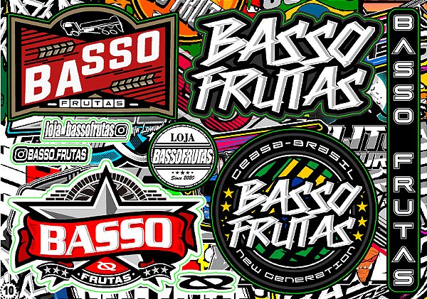 Cartela de Adesivo Modelo 10