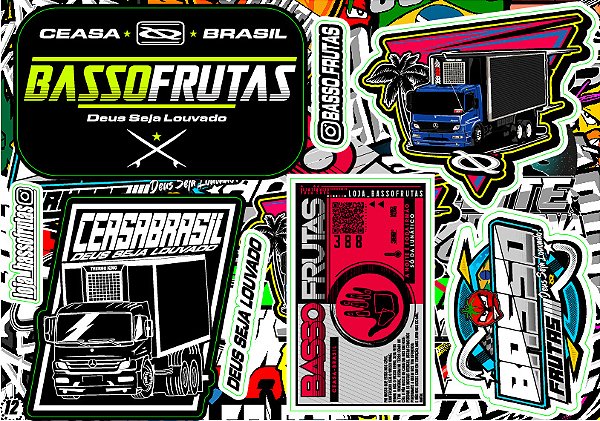 Cartela de Adesivo Modelo 12