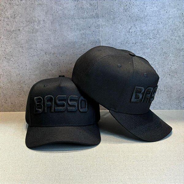 Boné Basso All Black Aba Curva
