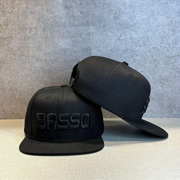 Boné Basso All Black Aba Reta