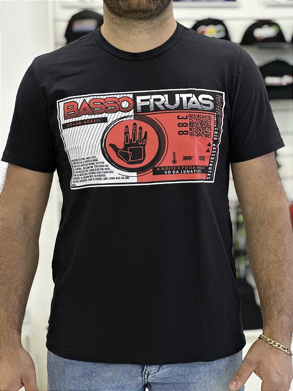 Camiseta Basso Frutas - Oração - Preta