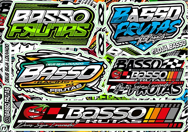 Cartela de Adesivos Modelo 17