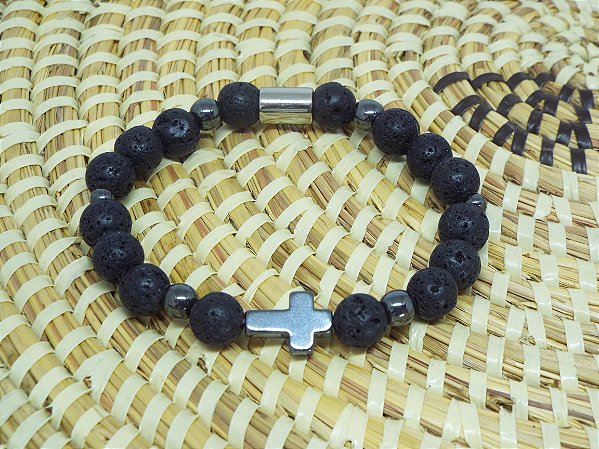 Pulseira - Cruz Hematita