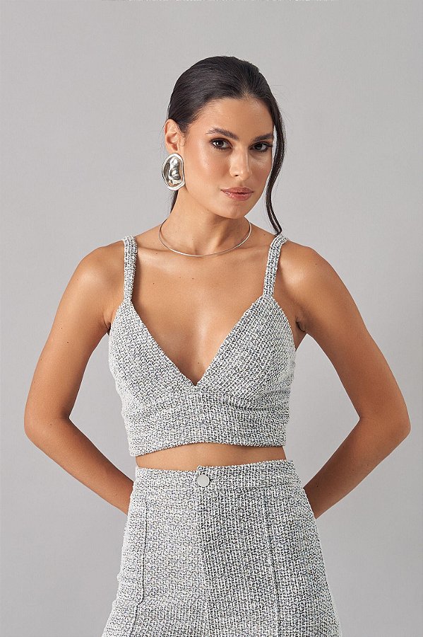 TOP MALHA TWEED
