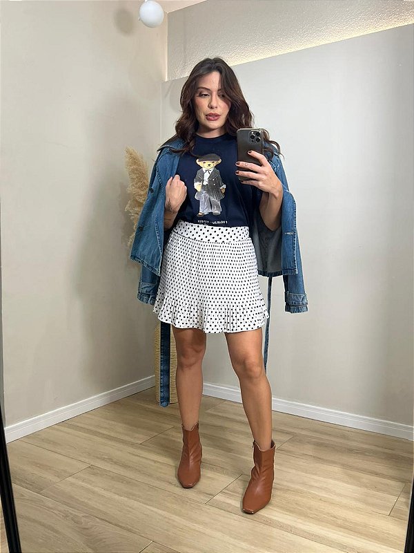 Short saia Poá