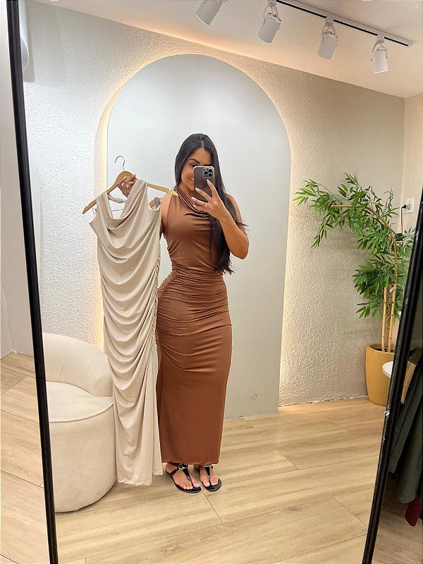 VESTIDO DRAPEADO LILA