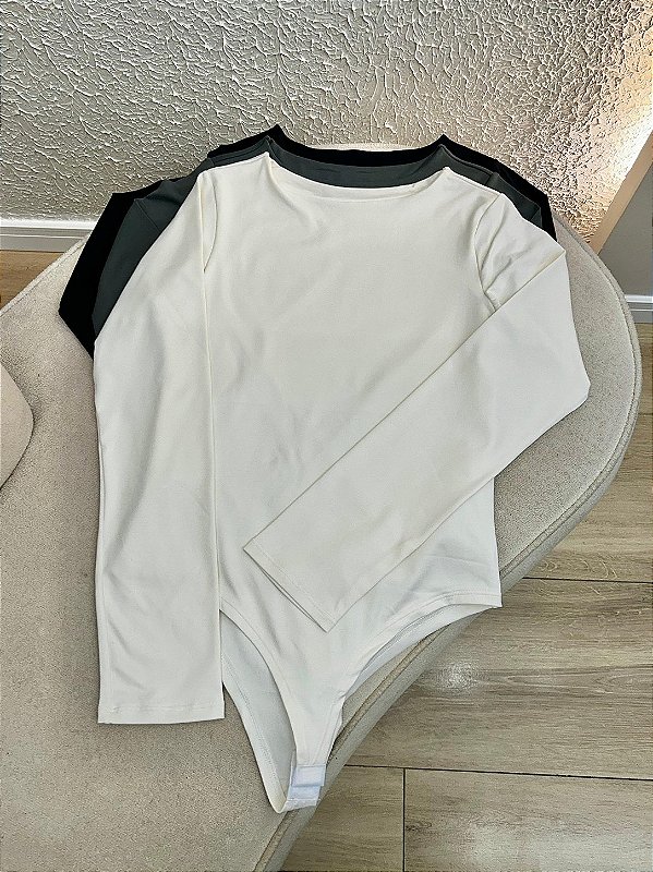 BODY MANGA LONGA EM POLIAMIDA