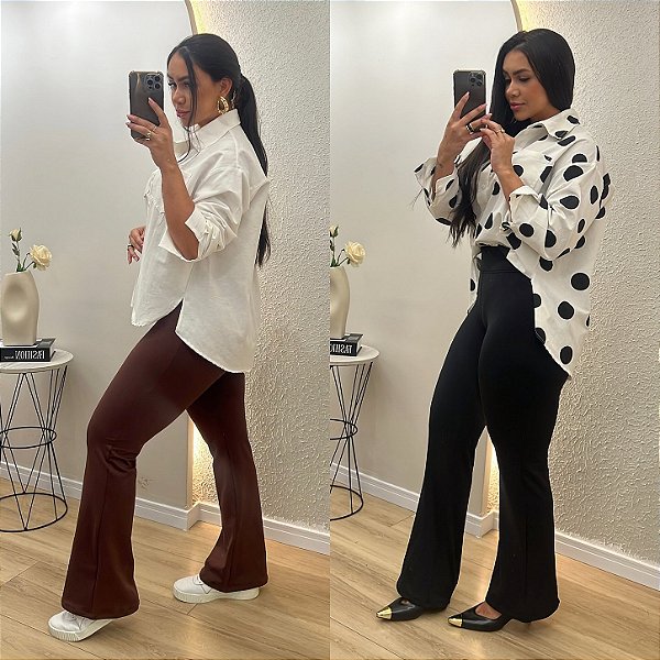 Calça Flare Flanelada