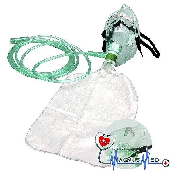 Mascara de Oxigênio Alta Concentração Adulto c/ Reservatorio