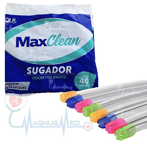 Sugador Odontológico Descartável c/ 40 un - Max Clean
