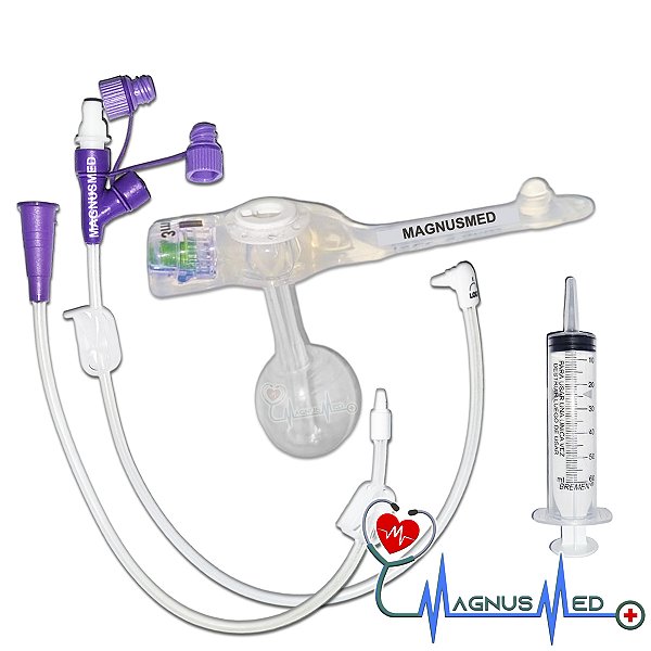Kit Sonda Gastrostomia Botton Silicone + Extensor