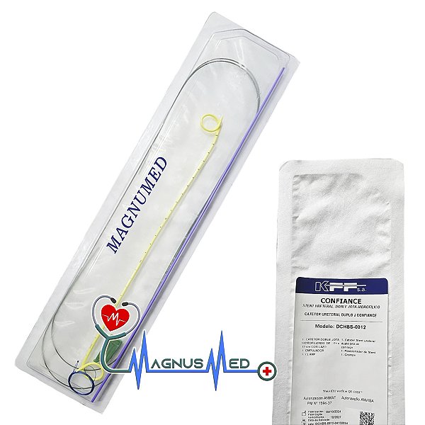 Cateter Stent Ureteral ( Duplo J ) 4,7Fr x 26cm com Fio Confiance - KFF