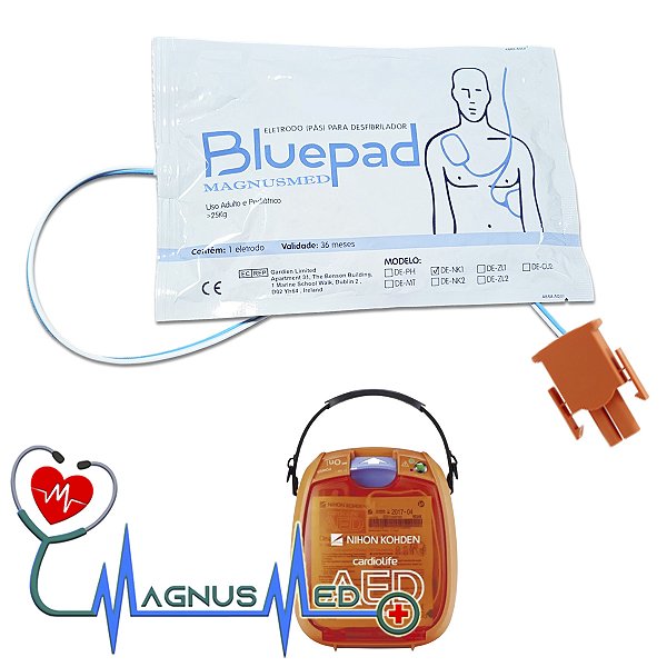Eletrodo ( Pas ) Ad/Inf. p/ Desfibrilador Cardiolife Aed Nihon Kohden - ( Compativel )