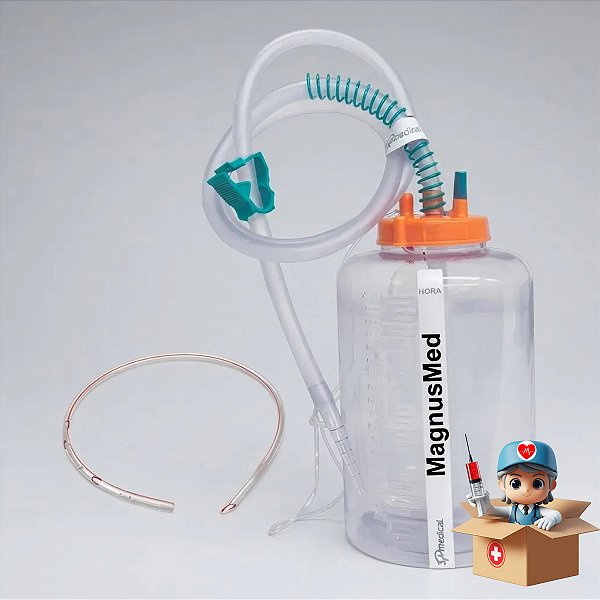 Sistema De Drenagem Torácica Mediastinal 2lts + Dreno Torax