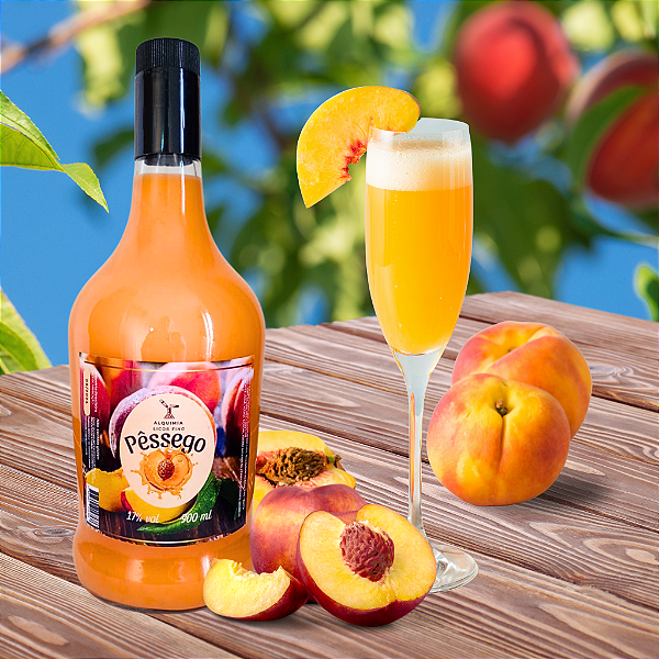 Licor Fino de Pêssego Alquimia 900 ml (vidro)