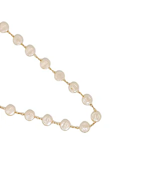 Colar  Madre pérola Mandy  - Banhado A Ouro18k