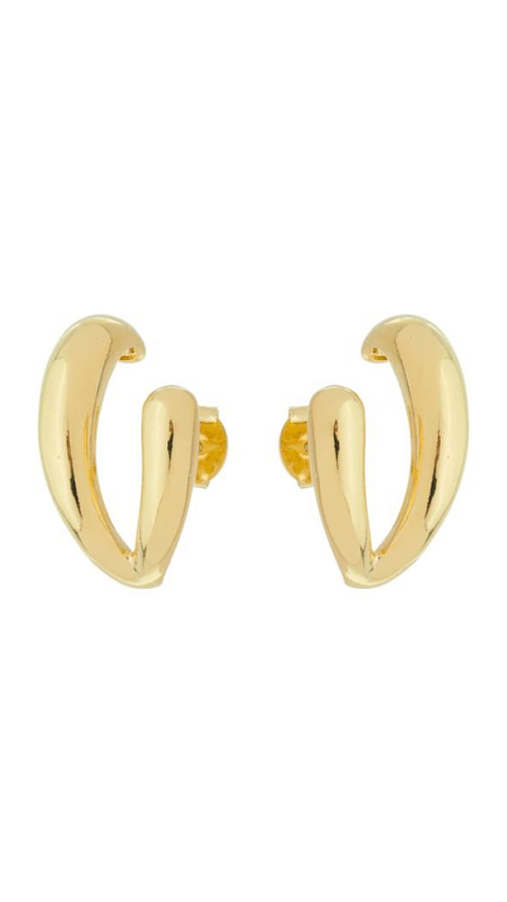 Brinco Briella Abaulada - Banhado em Ouro 18k