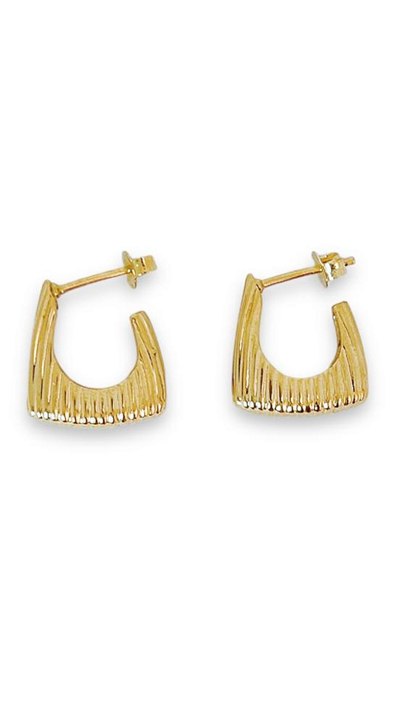 Brinco Argola Paris Detalhada - Banhado Em Ouro18k