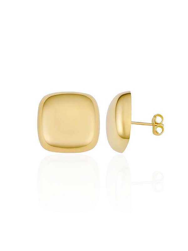 Brinco Kayla Quadrado - Banhado Em Ouro18k