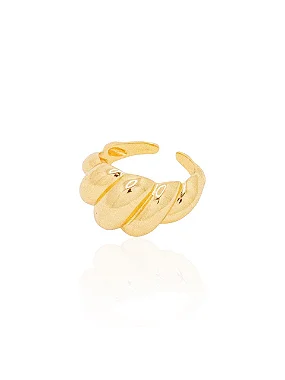 Anel Loop Ajustável - Banhado Em Ouro18k
