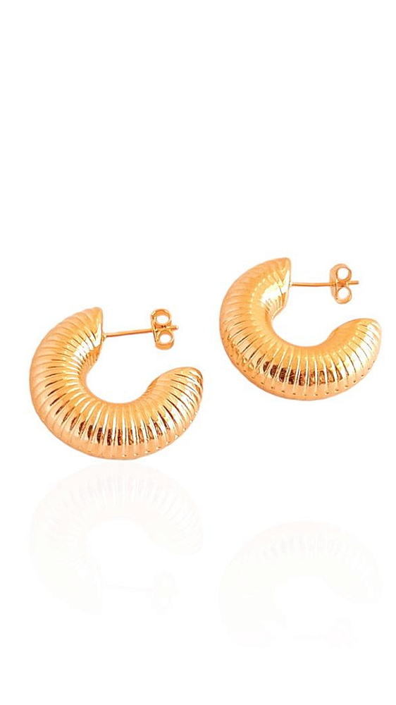 Brinco Argola Verona - Banhado Em Ouro18k