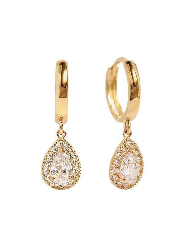 Brinco Argolinha Lisa Fiorella - Banhado Em Ouro18k